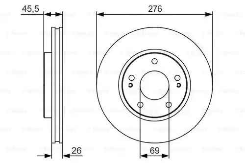 спирачен диск BOSCH 0 986 479 S00