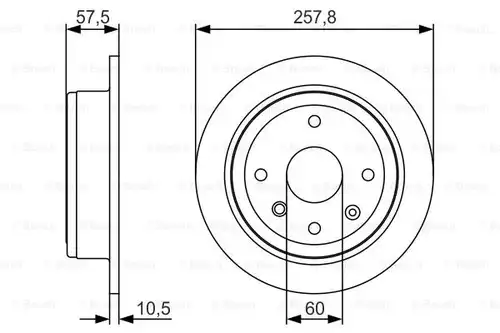 спирачен диск BOSCH 0 986 479 S08