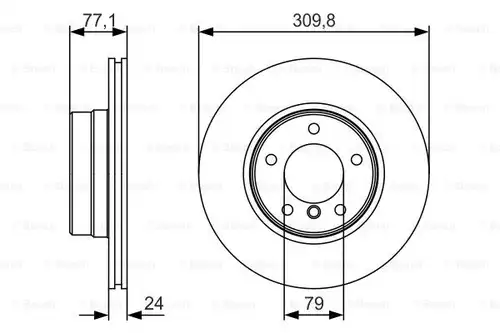 спирачен диск BOSCH 0 986 479 S29