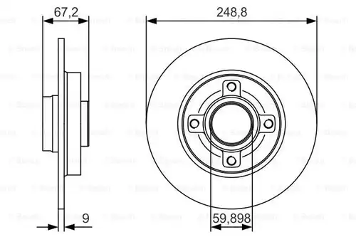 спирачен диск BOSCH 0 986 479 S42