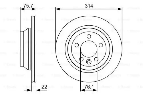 спирачен диск BOSCH 0 986 479 S54