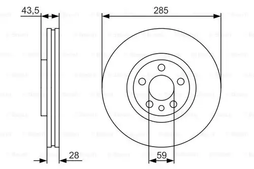 спирачен диск BOSCH 0 986 479 S62