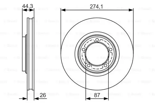 спирачен диск BOSCH 0 986 479 S79