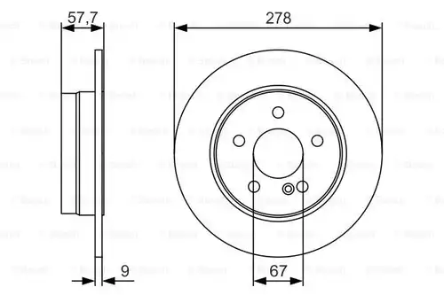 спирачен диск BOSCH 0 986 479 S96