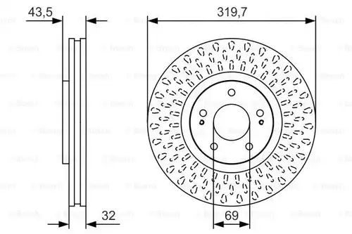 спирачен диск BOSCH 0 986 479 T01