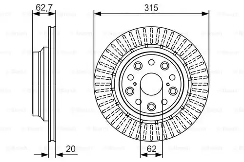 спирачен диск BOSCH 0 986 479 T06