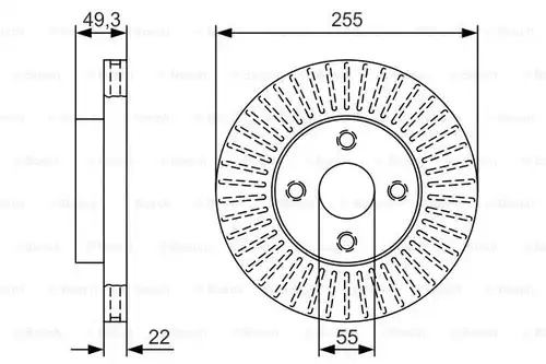 спирачен диск BOSCH 0 986 479 T11