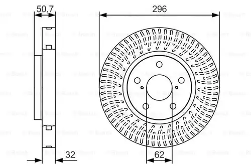 спирачен диск BOSCH 0 986 479 T38