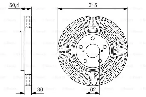 спирачен диск BOSCH 0 986 479 T40