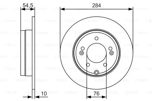 спирачен диск BOSCH 0 986 479 T49