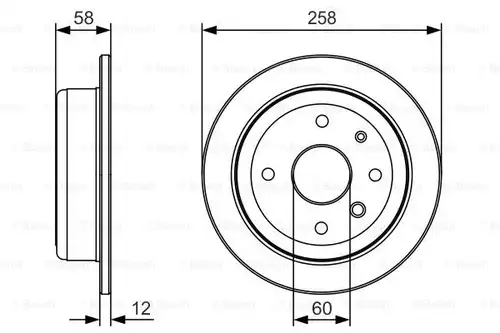 спирачен диск BOSCH 0 986 479 T52