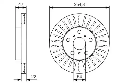 спирачен диск BOSCH 0 986 479 T65