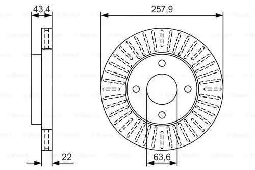 спирачен диск BOSCH 0 986 479 T66