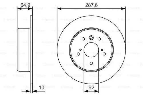 спирачен диск BOSCH 0 986 479 T69