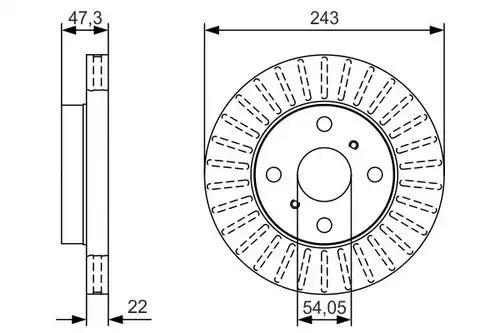 спирачен диск BOSCH 0 986 479 T72