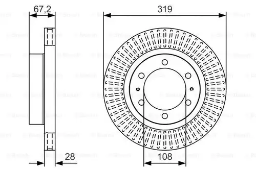 спирачен диск BOSCH 0 986 479 T80