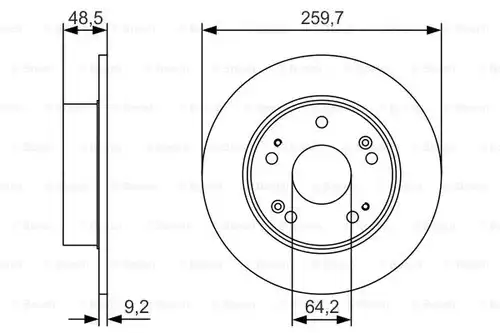 спирачен диск BOSCH 0 986 479 T81