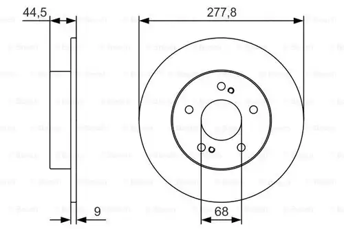 спирачен диск BOSCH 0 986 479 T86