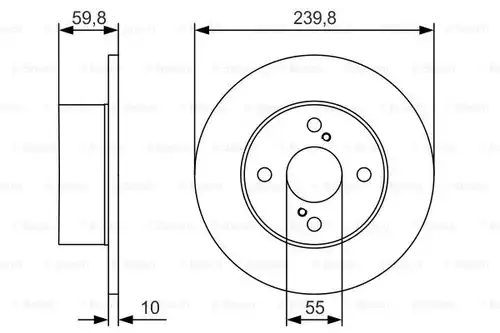 спирачен диск BOSCH 0 986 479 T96