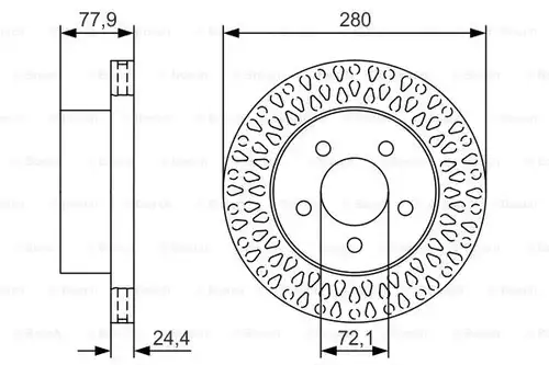 спирачен диск BOSCH 0 986 479 U00