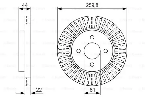 спирачен диск BOSCH 0 986 479 U02