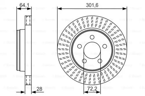 спирачен диск BOSCH 0 986 479 U04