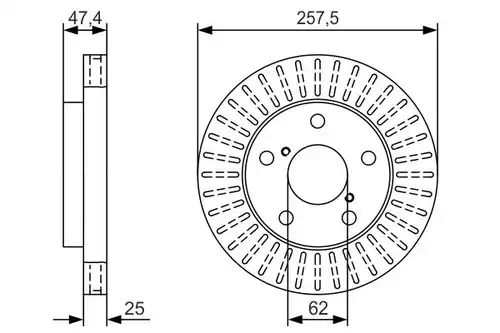 спирачен диск BOSCH 0 986 479 U05