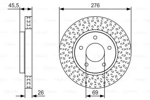 спирачен диск BOSCH 0 986 479 U40