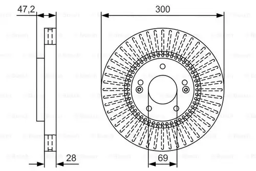 спирачен диск BOSCH 0 986 479 U43