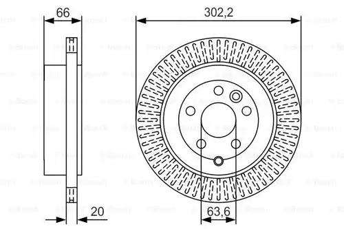 спирачен диск BOSCH 0 986 479 U44