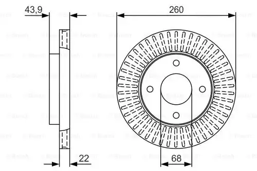 спирачен диск BOSCH 0 986 479 U61