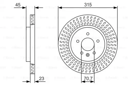 спирачен диск BOSCH 0 986 479 U65