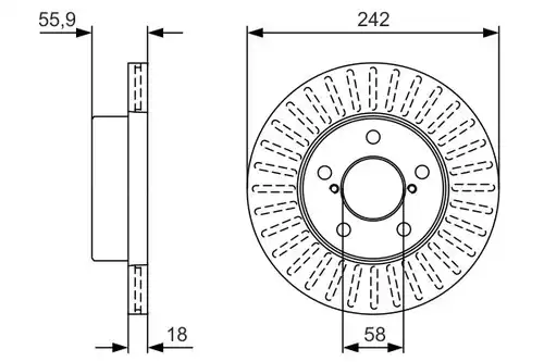 спирачен диск BOSCH 0 986 479 U69