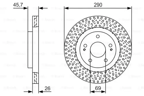 спирачен диск BOSCH 0 986 479 U80