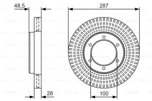 спирачен диск BOSCH 0 986 479 U90