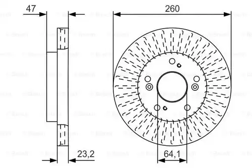 спирачен диск BOSCH 0 986 479 U92