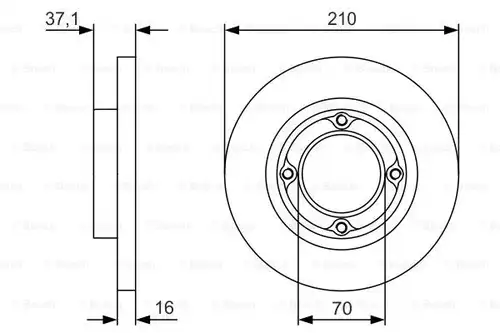 спирачен диск BOSCH 0 986 479 U96