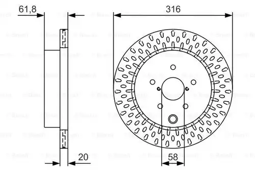 спирачен диск BOSCH 0 986 479 V05