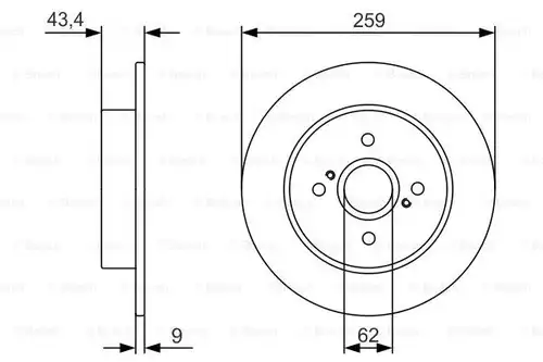 спирачен диск BOSCH 0 986 479 V07