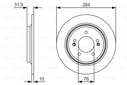 спирачен диск BOSCH 0 986 479 V09