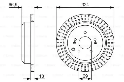 спирачен диск BOSCH 0 986 479 V10