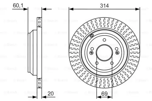 спирачен диск BOSCH 0 986 479 V11