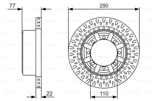 спирачен диск BOSCH 0 986 479 V18