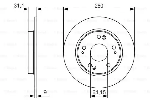 спирачен диск BOSCH 0 986 479 V21