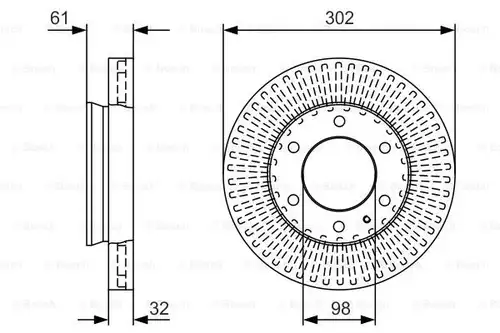 спирачен диск BOSCH 0 986 479 V32