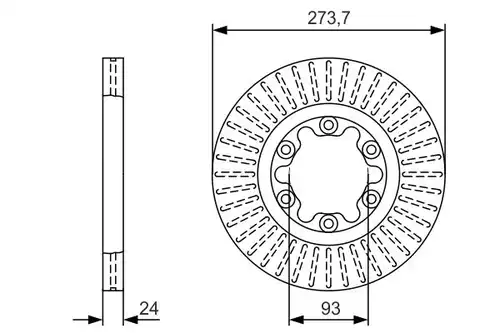 спирачен диск BOSCH 0 986 479 V36