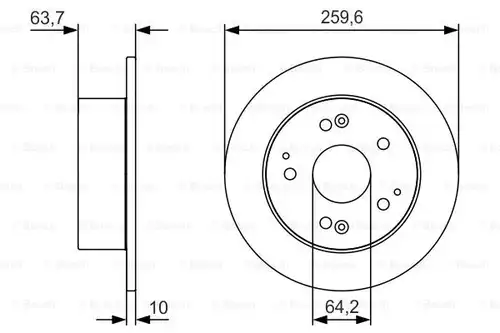 спирачен диск BOSCH 0 986 479 V39