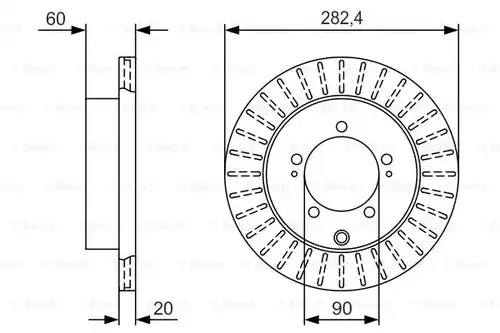 спирачен диск BOSCH 0 986 479 V40