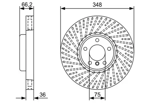 спирачен диск BOSCH 0 986 479 W19