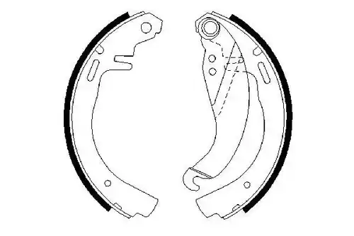 комплект спирачна челюст BOSCH 0 986 487 068